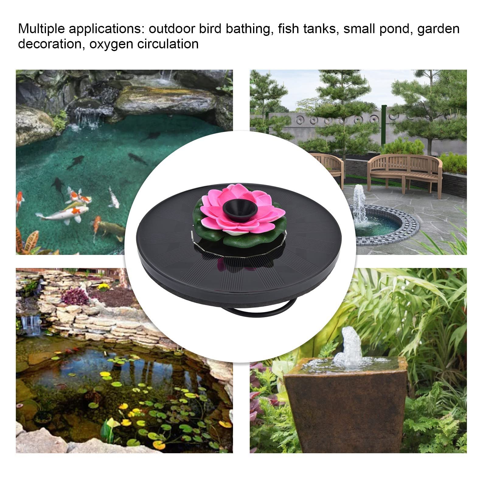 Zonne-water Fontein Pomp, Vrijstaande 1.4w Drijvende Vogelbad Outdoor Fontein Pomp Voor Tuin En Patio