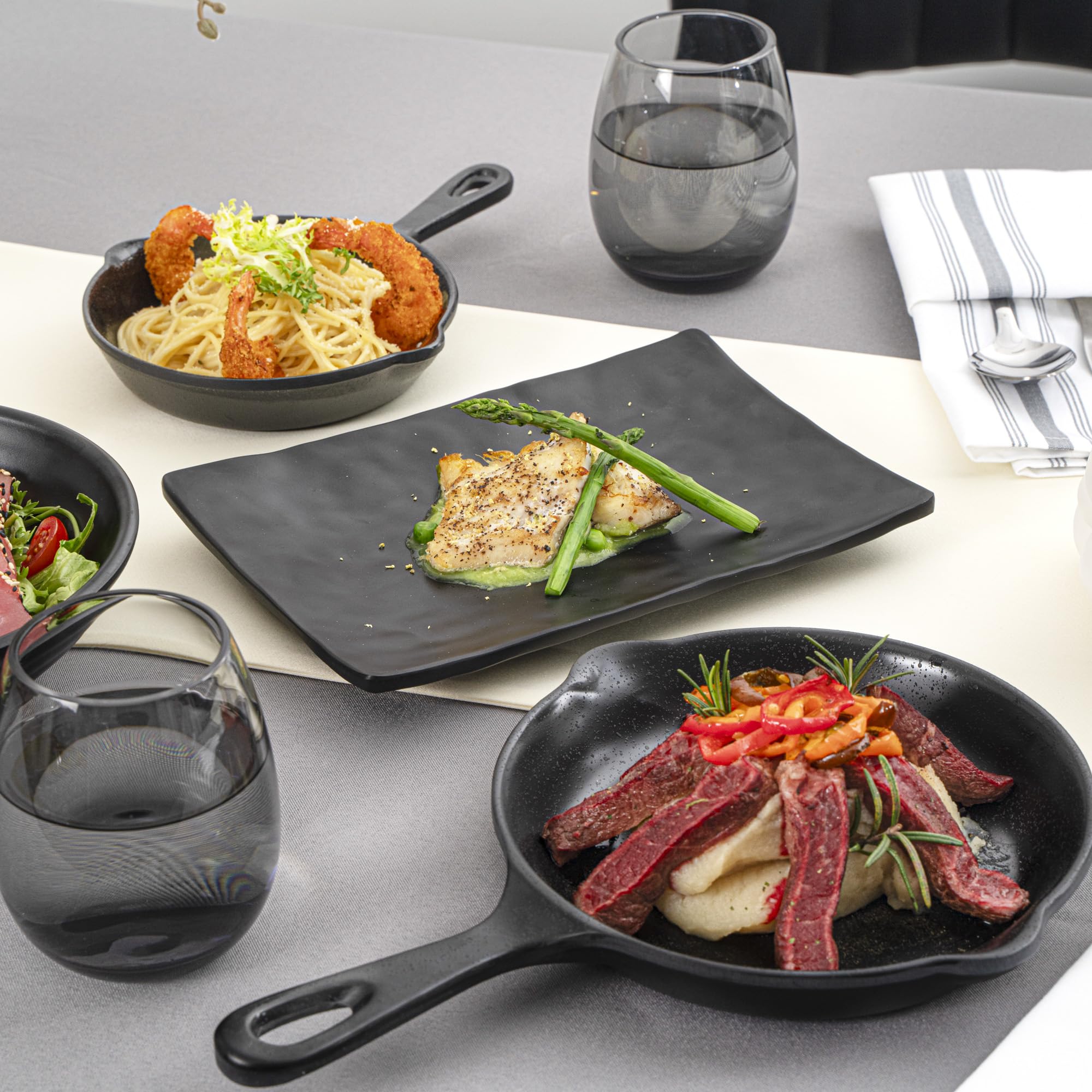 Restaurantware RWP0517B - Bandeja de melamina (rectangular, tamaño pequeño), melamina, medium