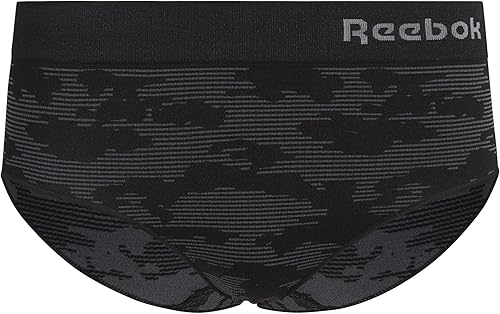 Miniatura 4 de Reebok Bragas hipster para mujer, paquete de 10 unidades, ropa interior elástica sin costuras con cintura relajada sin etiqueta (tamaños S-XL),