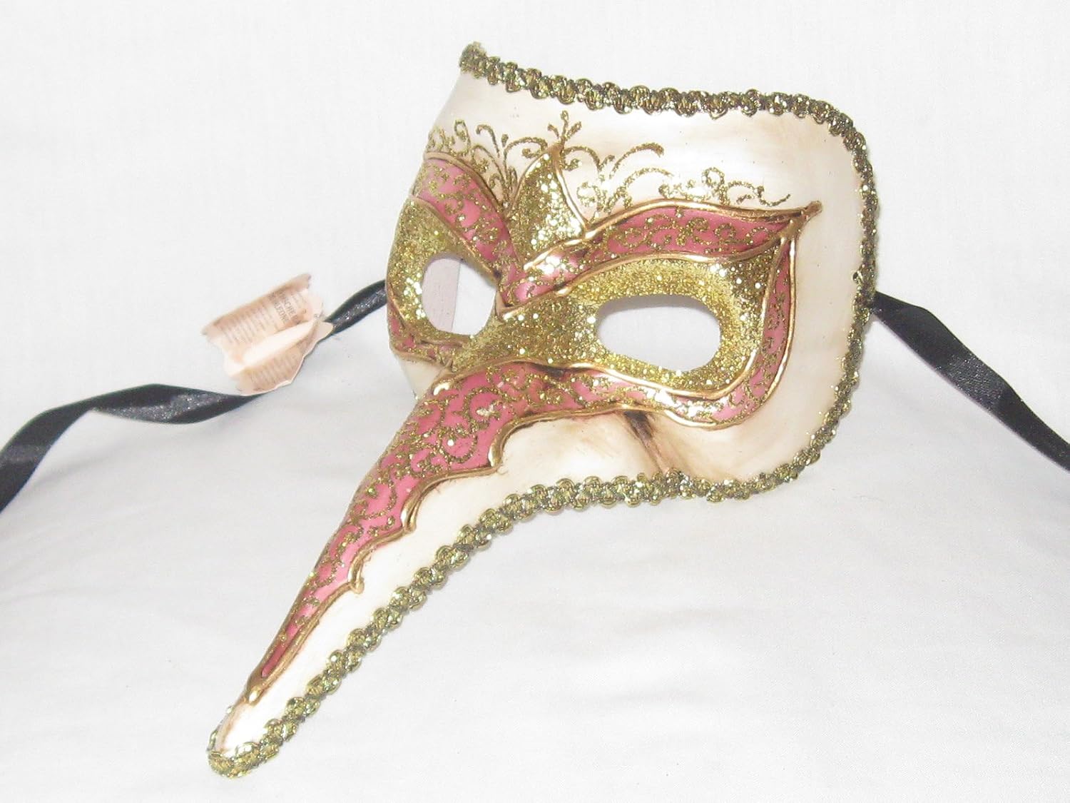 Pink Nasone S. Marco Venetian Nose Mask
