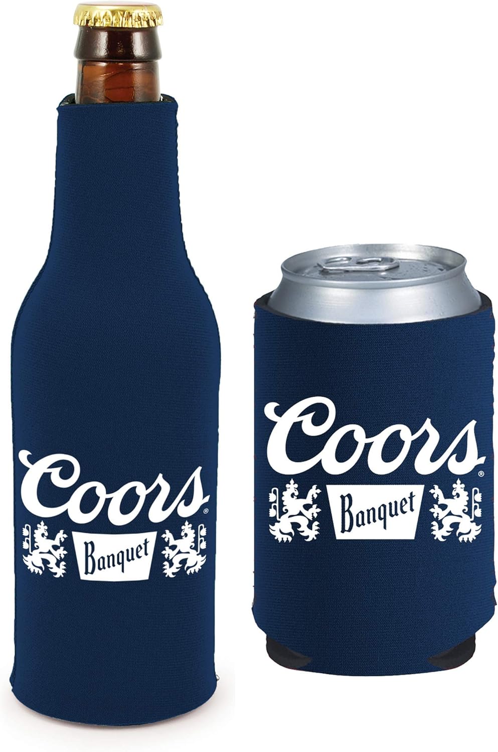 Kolder Licensed Beer Coolie Insulator Sleeve Holder Huggie Can & Bottle Set (Miller Lite Pilsner): Home & Kitchen
