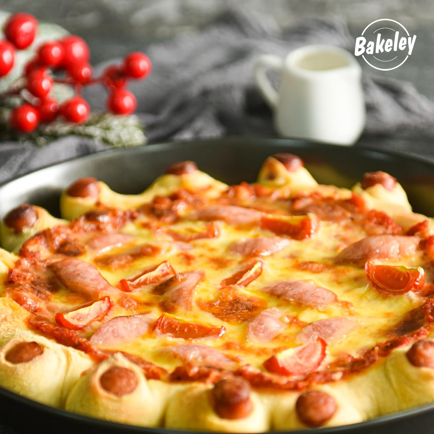 Pizza Baking Pan, 10-Inch Carbon Steel Non-Stick Pie Pan Deep Dish Bakeware Oven Baking Mold (Black) - Image 8