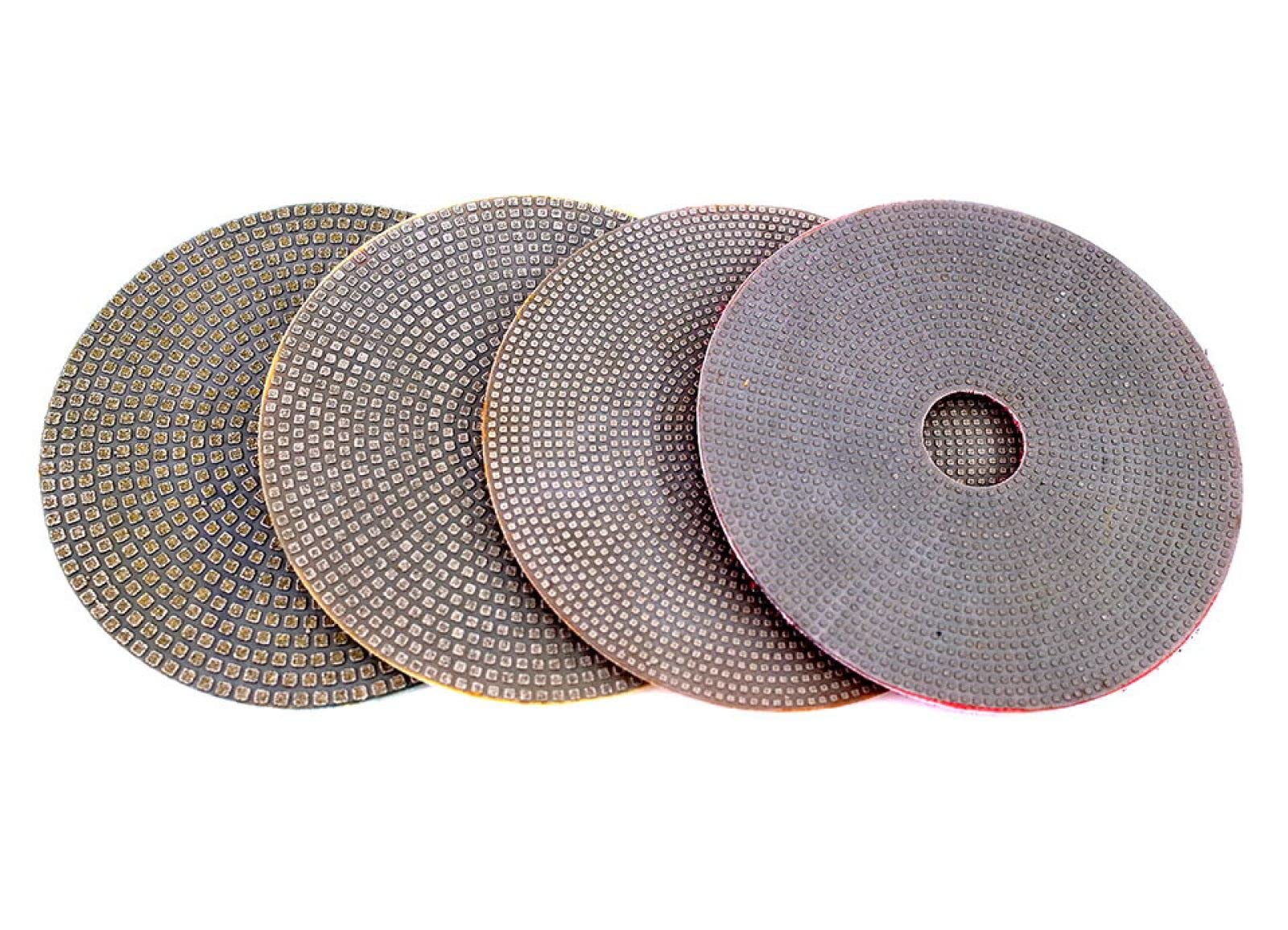 Almohadilla De Pulido Electrochapada De Diamante De 4 Pulgadas En Seco/húmedo, Disco De Lijado De Metal De 100mm, Eliminación Rápida, Azulejo De Vidrio, Granito, Mármol, 4 Uds.,grano 400