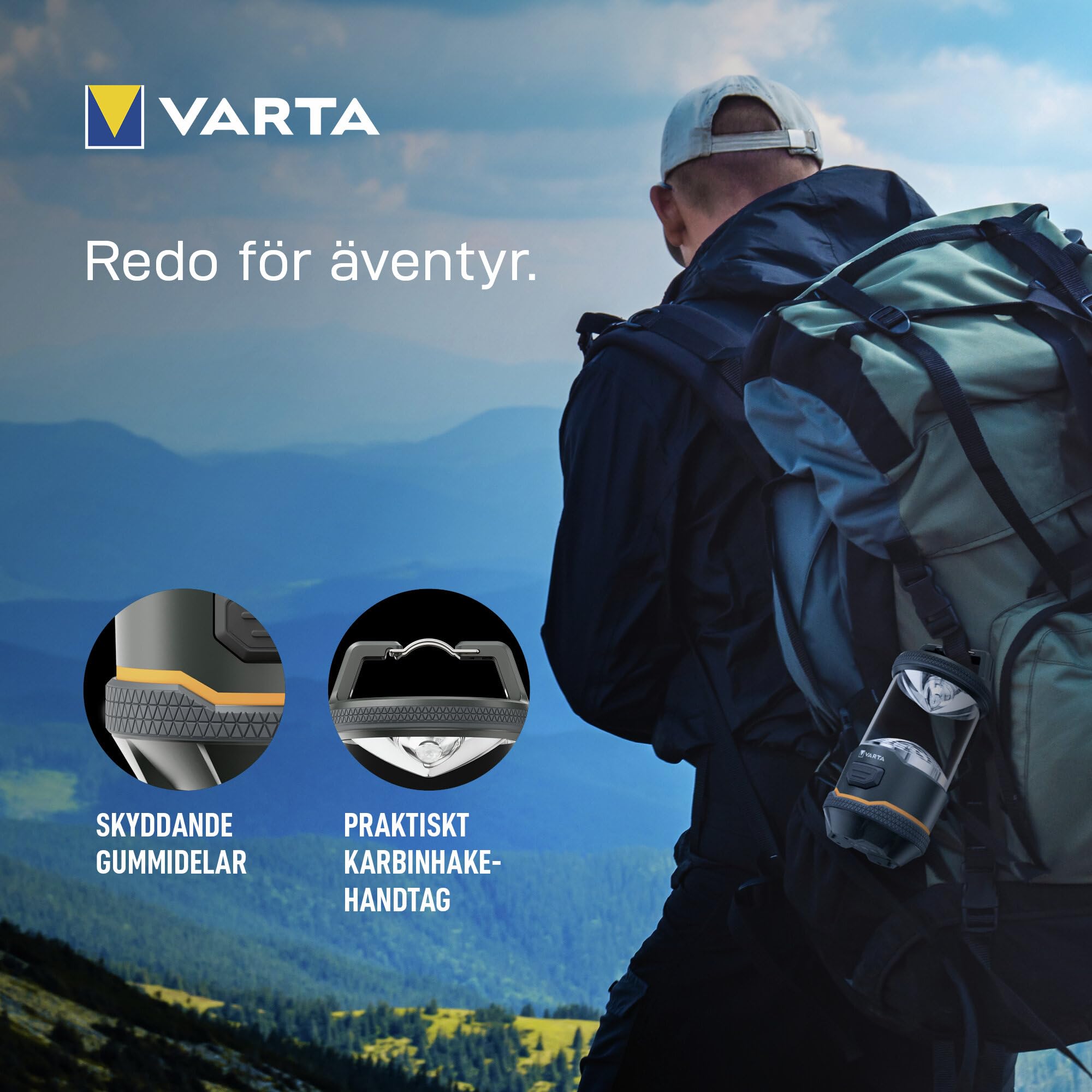 VARTA Latarka outdoorowa L10 - latarka LED z możliwością ładowania o mocy 170 lumenów, do 70 godzin pracy, stopień ochrony IP54, USB-C, do kempingu, trekkingu i sytuacji awaryjnych