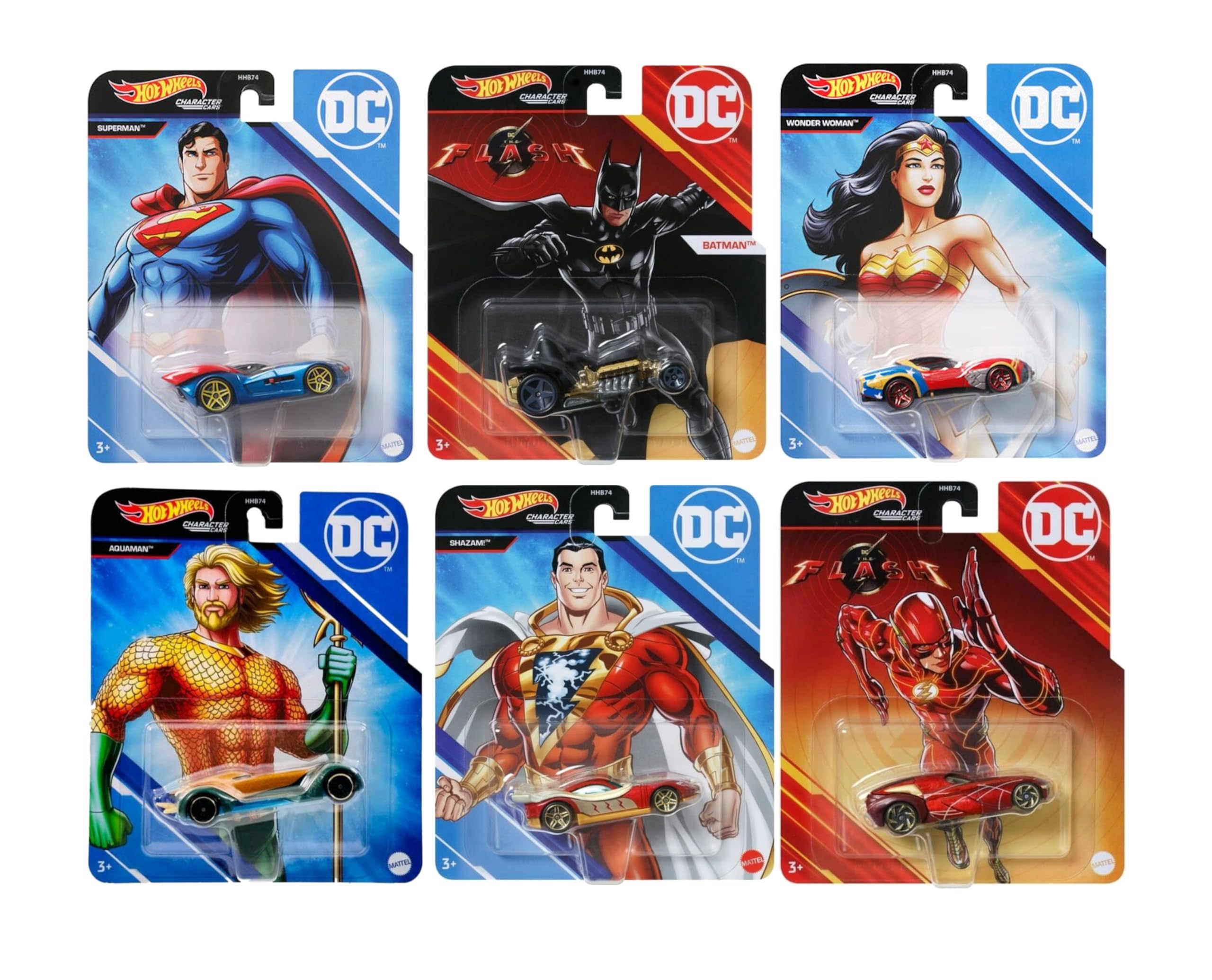 Hot Wheels Dc Super Heroes Character Cars Complete Pack
