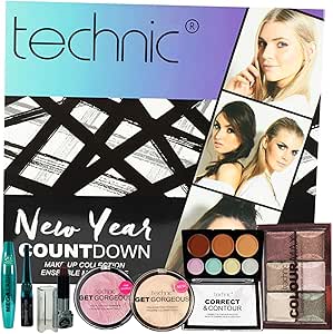 Beauty Advent Calendar with Cream Bronzer and Mascara Make Up Set - Non