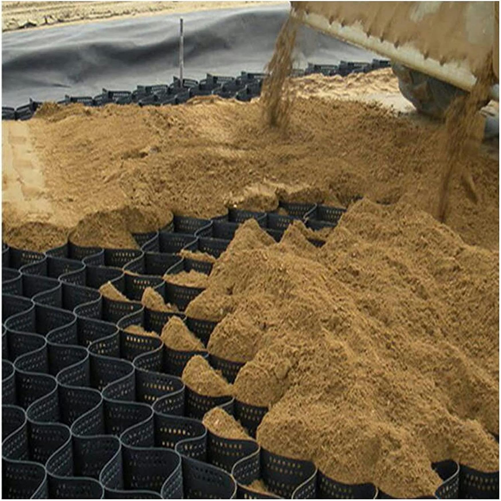 Stabilisateur de sol aménagement paysager et dalles de gravier pour allée extérieure 2x8m