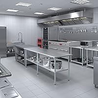 Vista 178 de Mesa de trabajo de acero inoxidable, mesa de metal