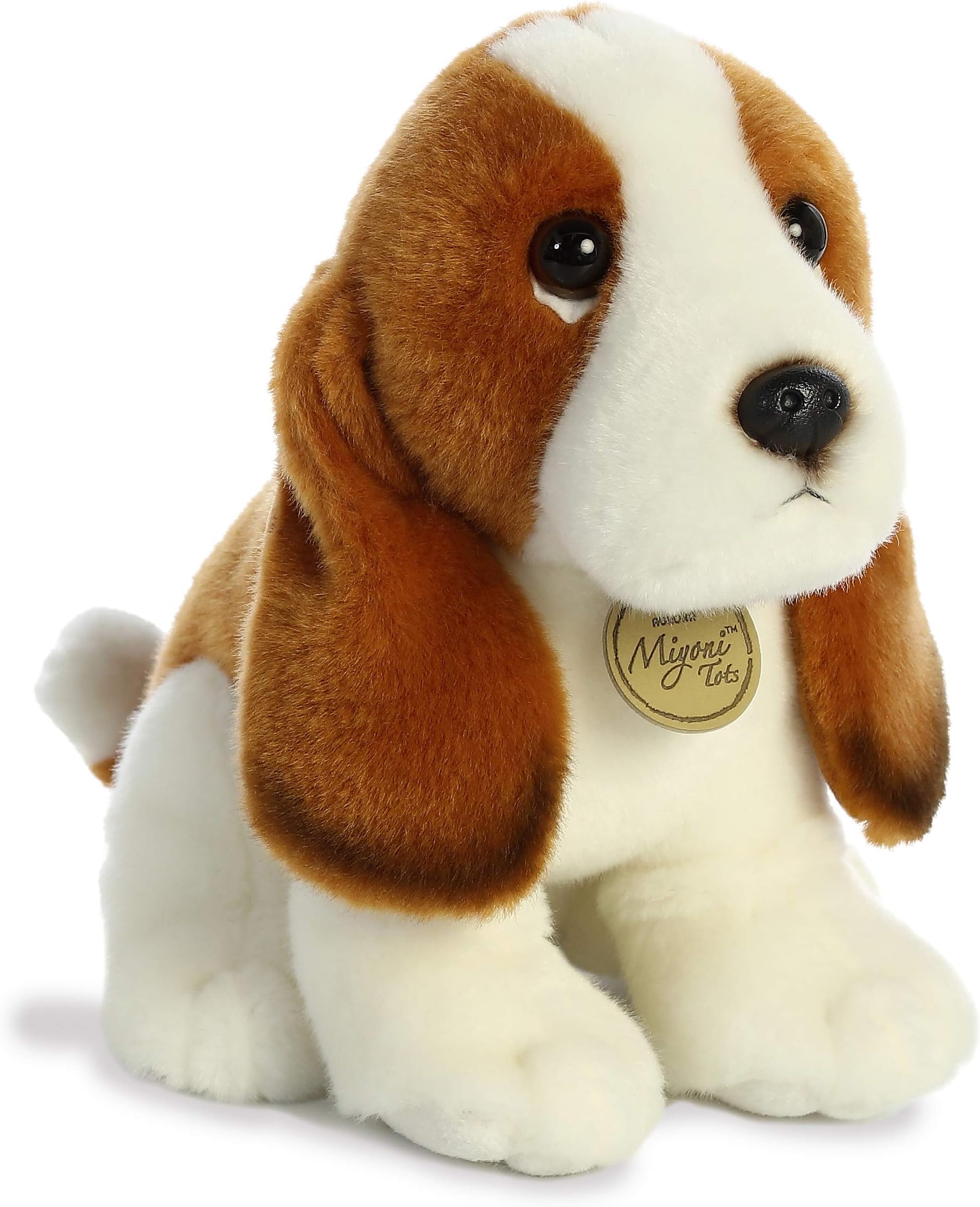 Aurora - Miyoni - 11" Basset Hound Pup, White, (Model: 26371)