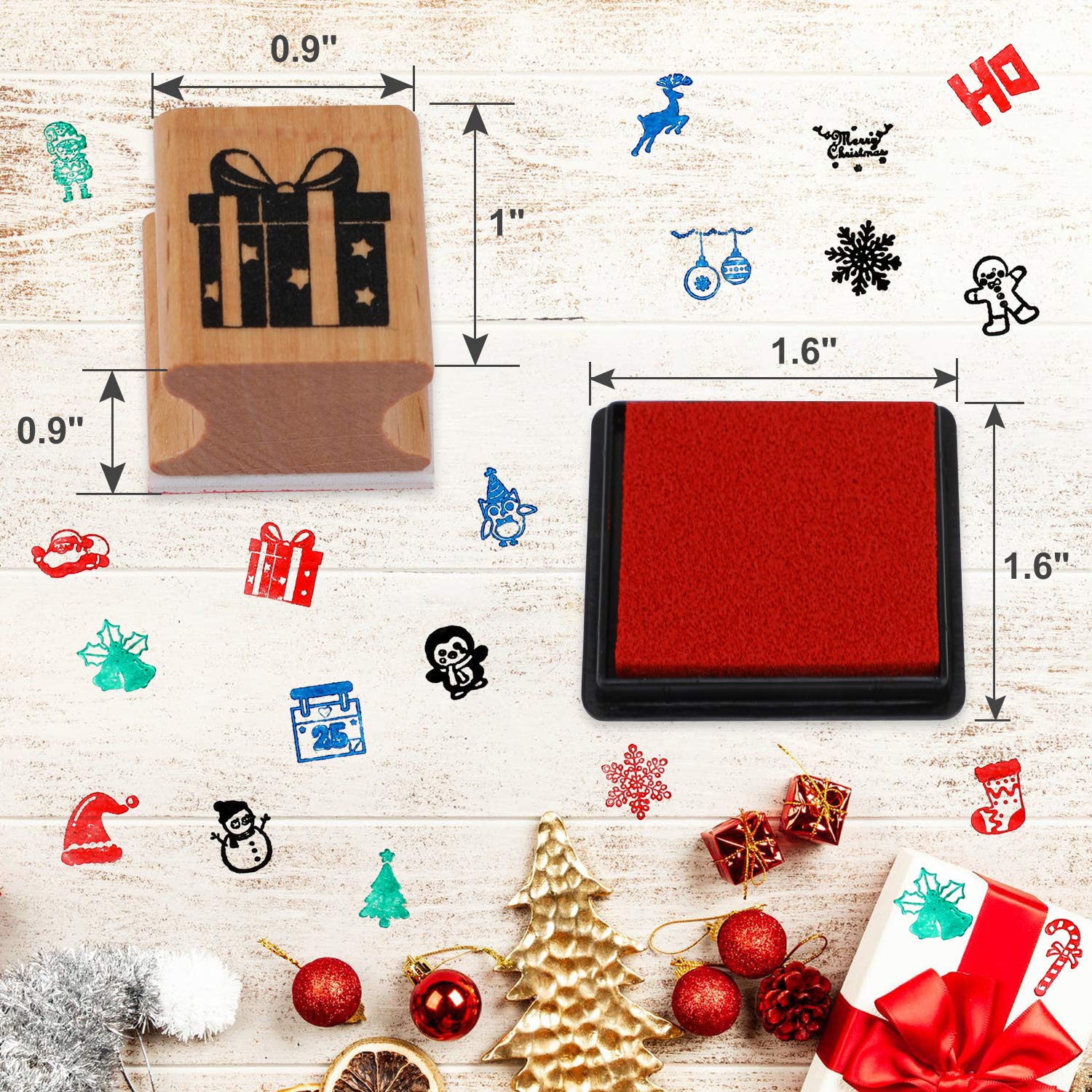 NoTrash2003 Weihnachts-Stempelset - 8 Holstempel Mi Produktbild-Vorschau 4