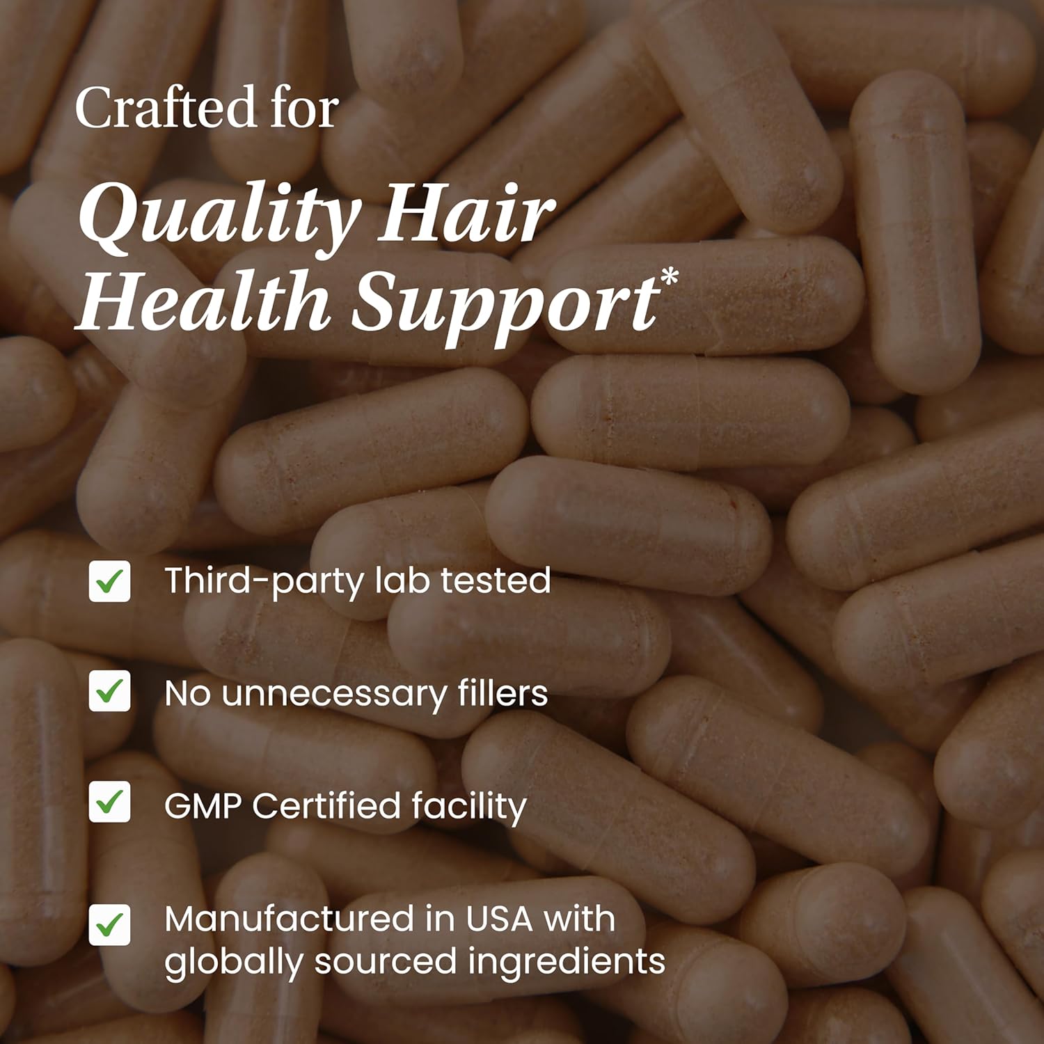 Sandhu's Biotin, Collagen & Keratin Complex | Supports Normal Hair Growth Cycle | Vitamins for Skin & Nails | Hair Supplements for Women & Men | Made in USA (60 Count (Pack of 1), #1 Hair Vitamins)