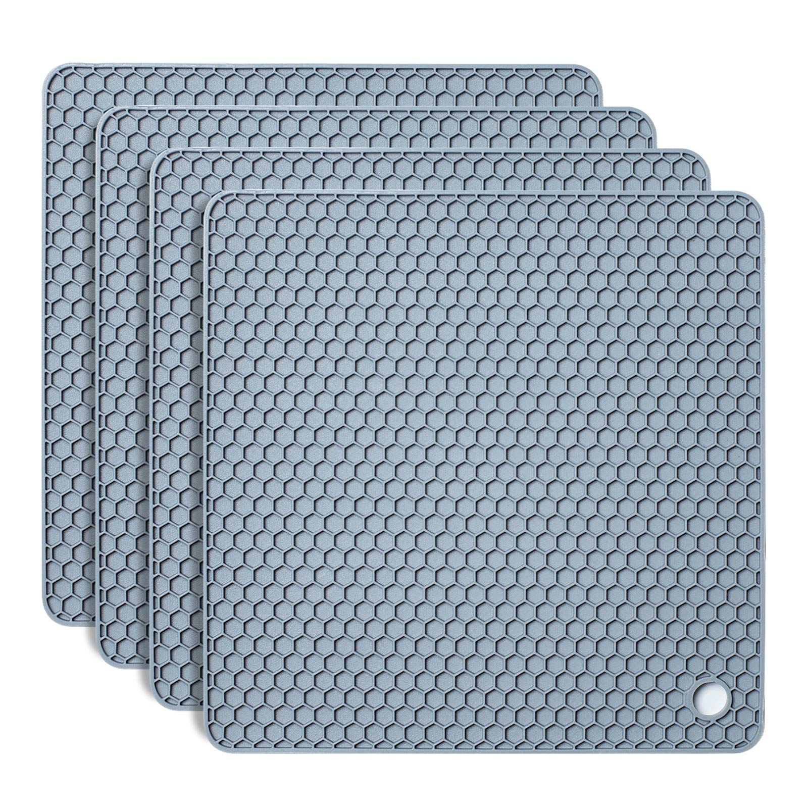 Silicone Pot Holders Multi-Purpose Hot Pads for Table Kitchen - Set of 4