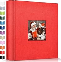 Vista 18 de Álbum de fotos Artfeel 4x6 con 600 bolsillos, álbumes de fotos deslizables, libro de memorias con cubierta de lino y ventana frontal, libro de fotos