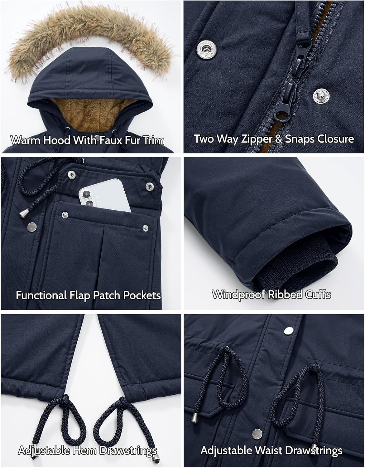 heekpek Womens Winter Coats Sherpa Lined Hooded Parka Thick Warm Jacket