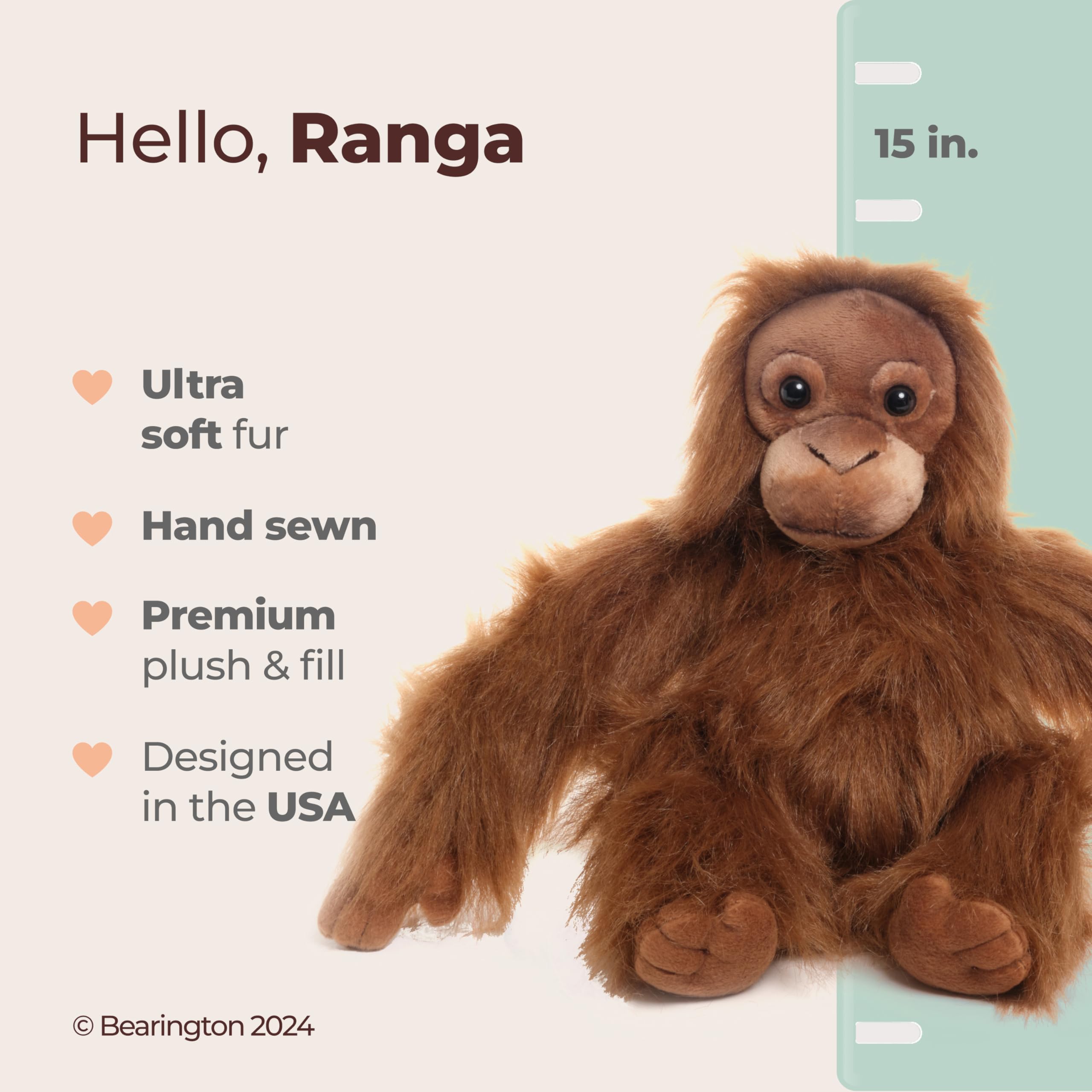 Amazon.com: Bearington Ranga The Orangutan Plush, 15 Inch