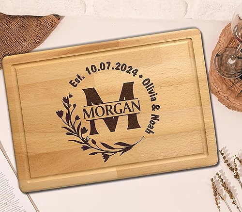 Miniatura 4 de Personalized Cutting Board, Couples Gift for Wedding, Anniversary, Housewarming, Engagement, Christmas, Birthday, USA Handmade Cutting Boards, Great