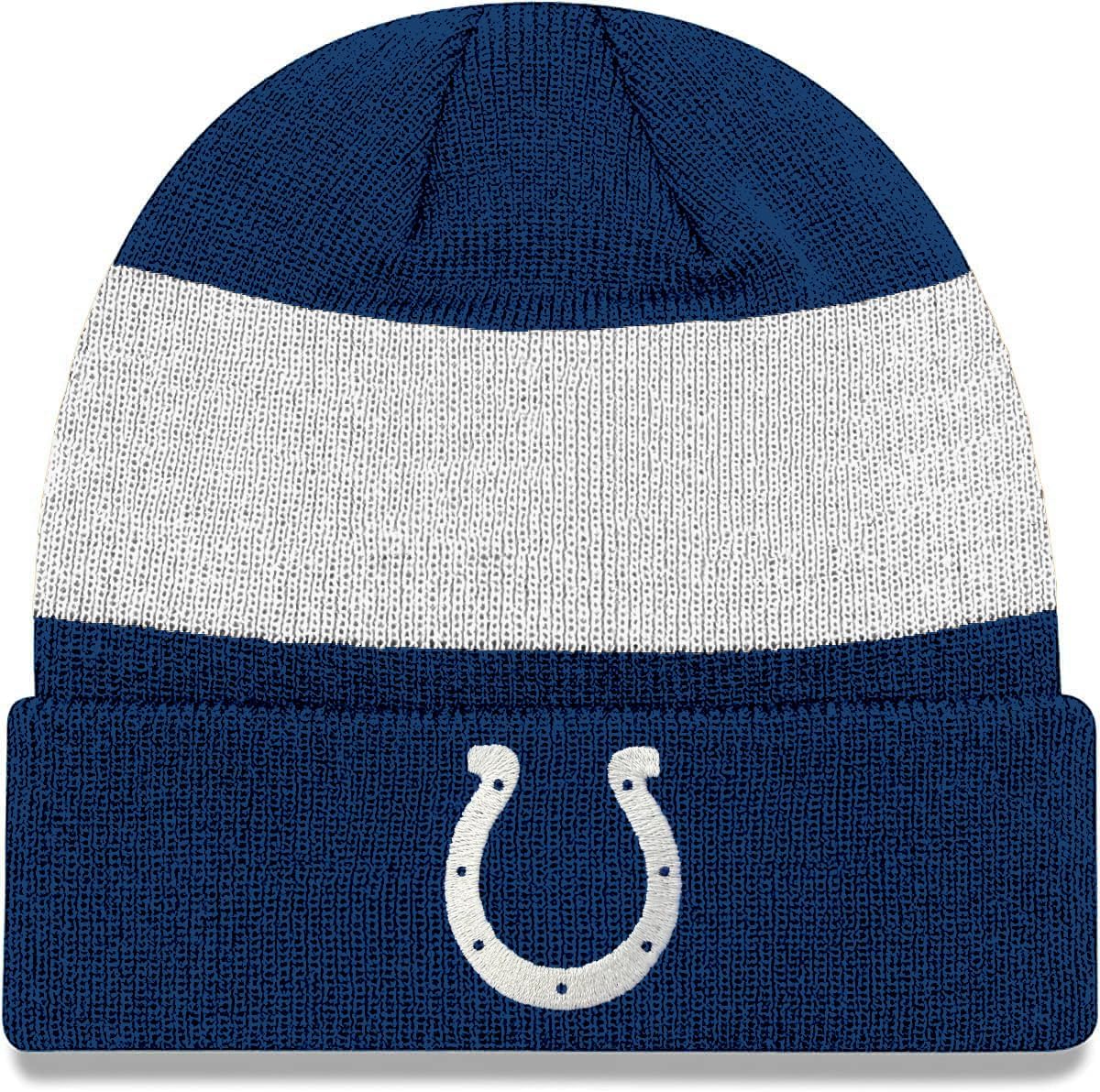 NFL キッズ ユース 8-20 公式ライセンス チームカラー プライマリーロゴ ベーシック スポーツ ニット 防寒 折り返し付きビ