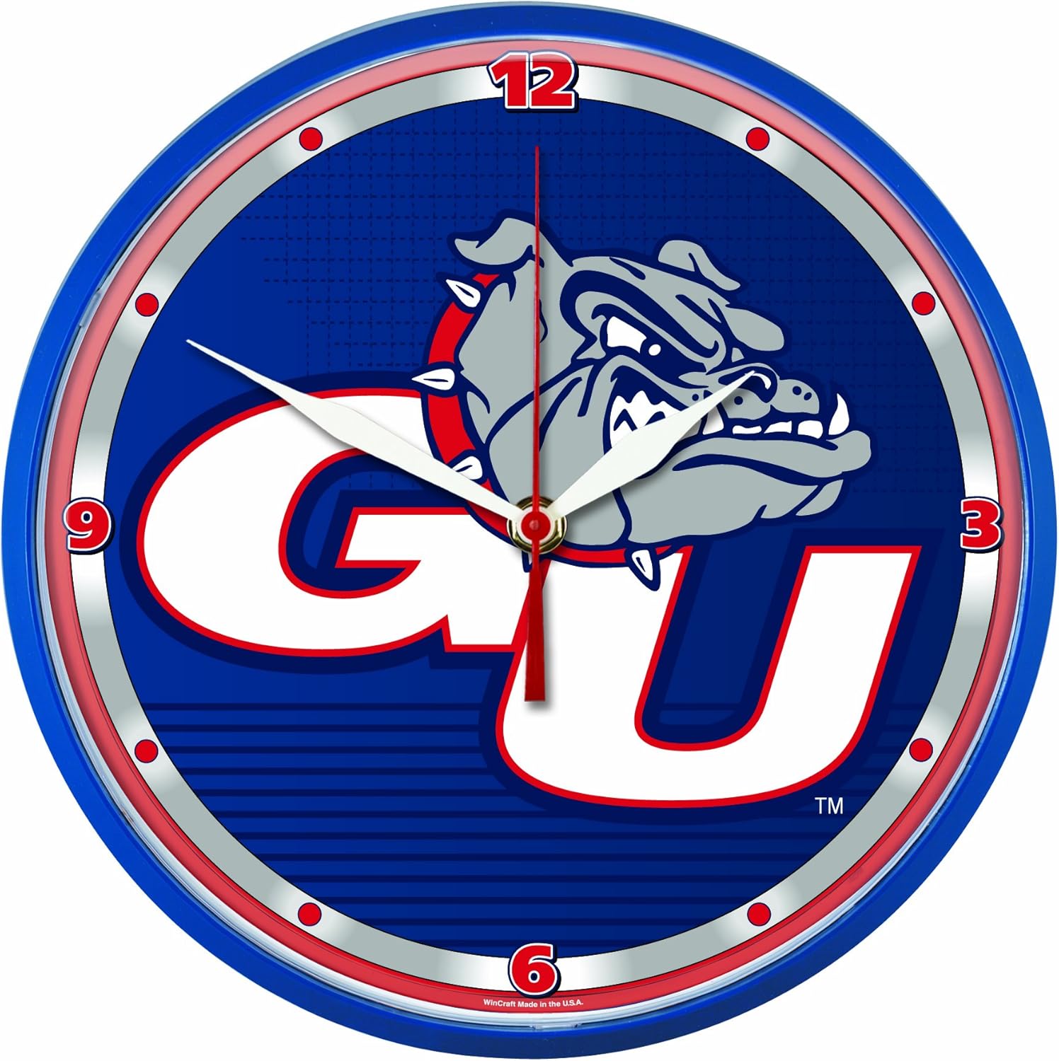 NCAA Gonzaga Bulldogs Round Clock Sports Fan Wall Clocks