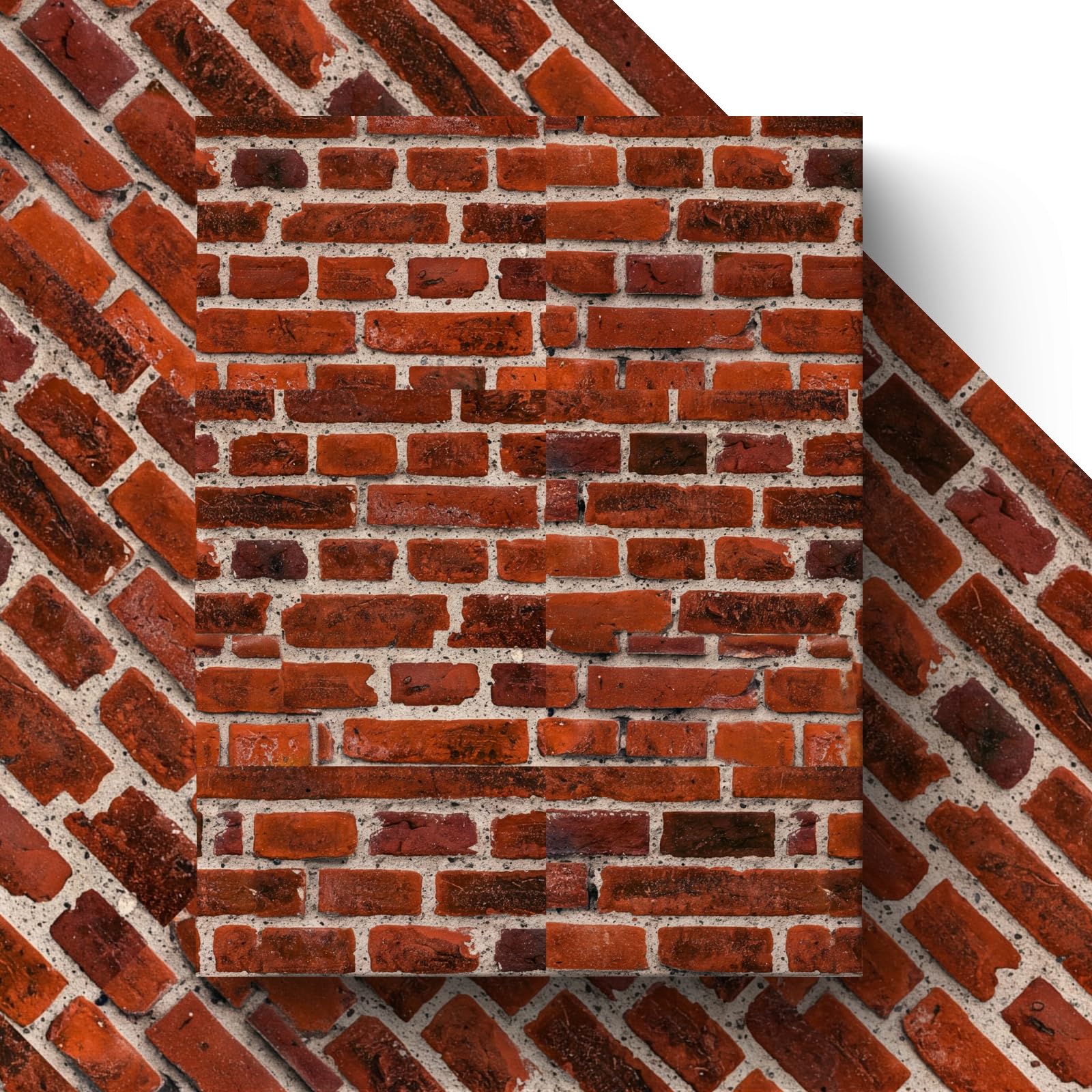 GleeWrap Brick Wrapping Paper,Vintage Red Brick Gift Wrap