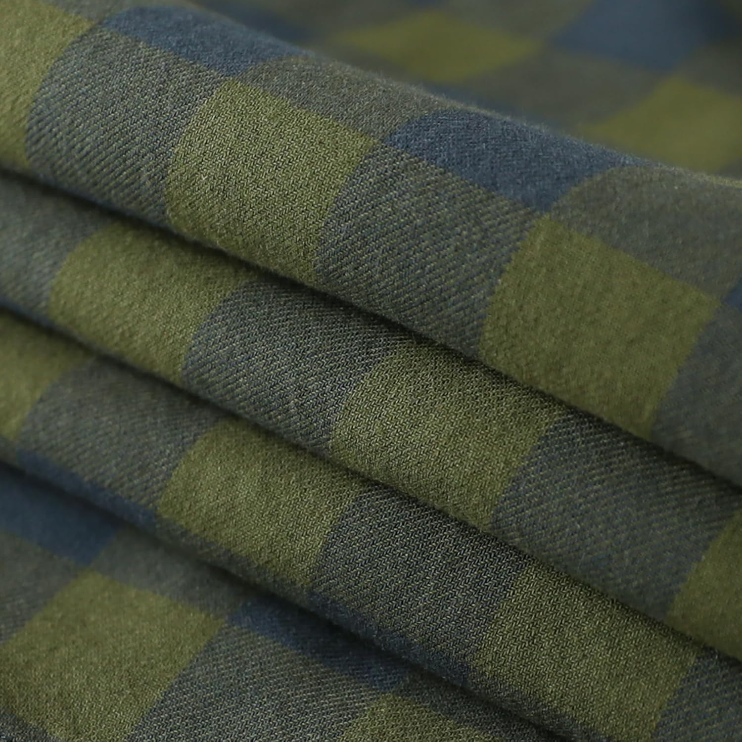 Dubinik® Mens Short Sleeve Button Down Shirts 100% Cotton Plaid Men's Casual Button-Down Shirts with Pocket - Image 3