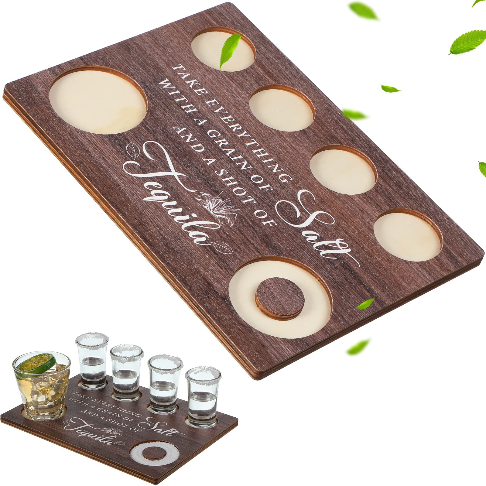 Buy Tequila Flight Board with Salt Rim,Flight Tray Tequila Wooden