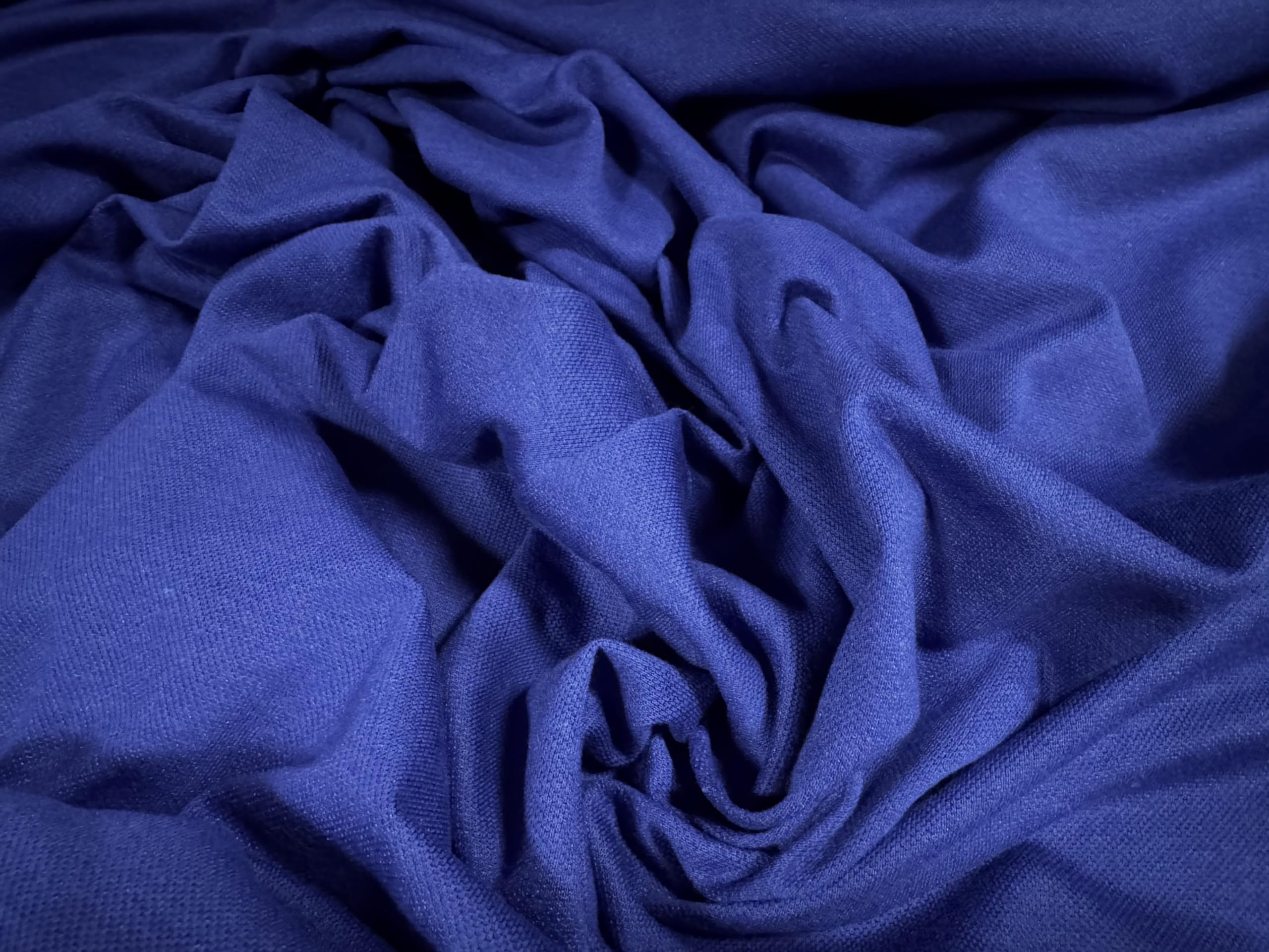 Cotton Blend piqué Jersey Fabric, per metre - Plain - Royal Blue