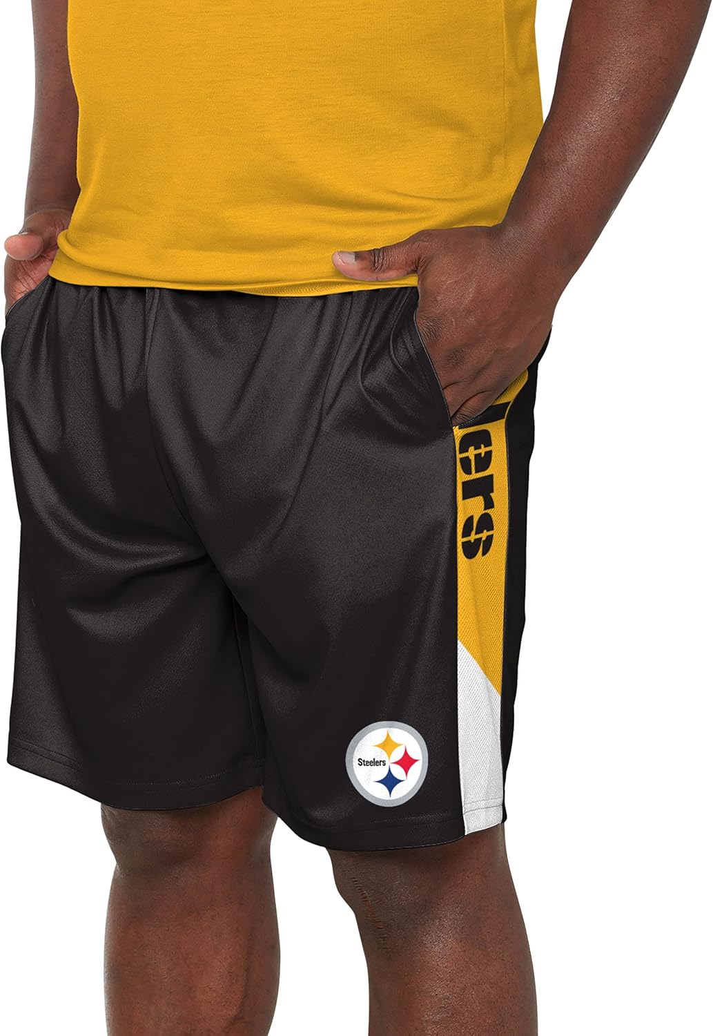 FOCO NFL Mens NFL Team Logo Side Stripe Training Shorts
