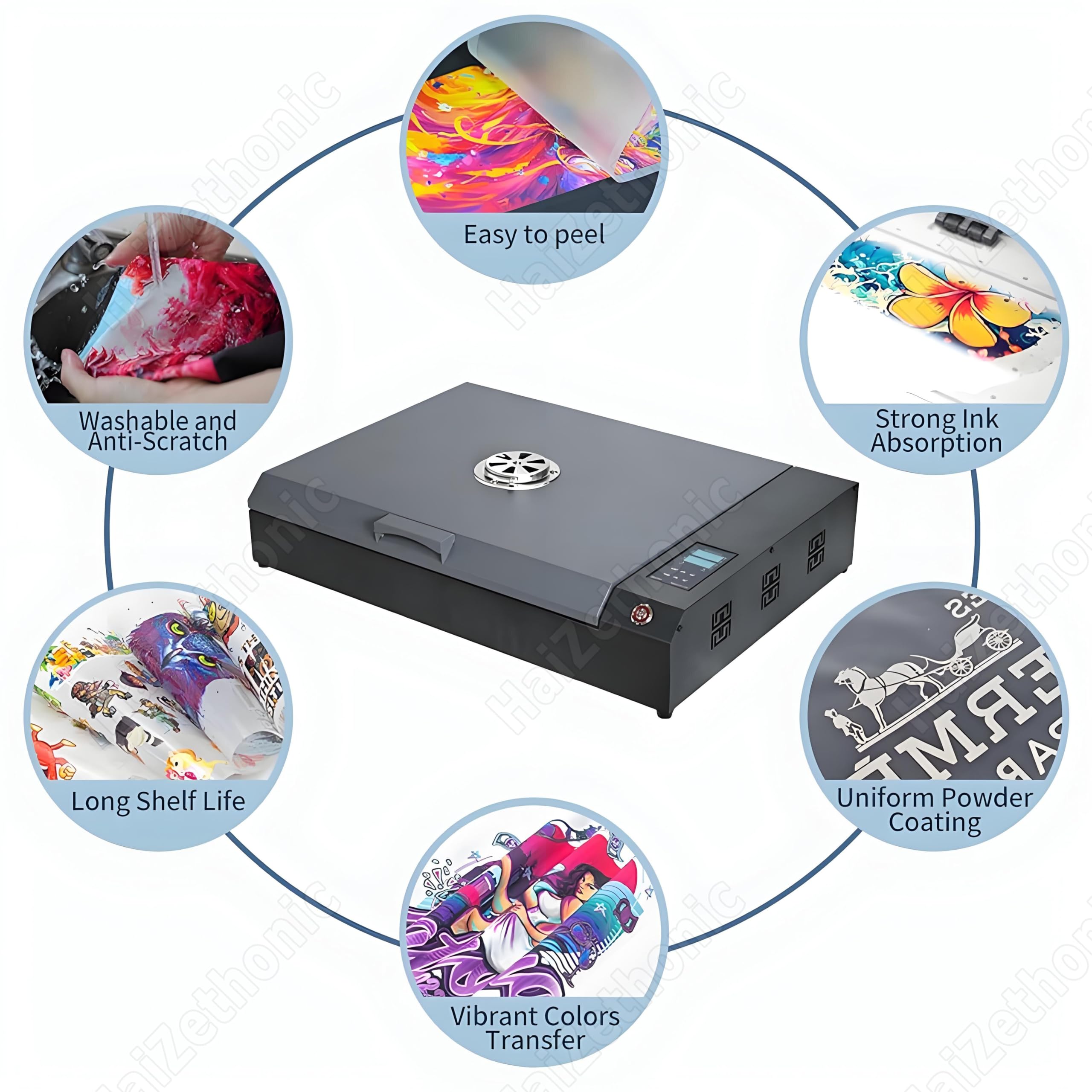Impresora Dtf Portátil A3 Doble Calentamiento,Horno Secado Ropa DIY 930 W,Temperatura Temporización Ajustables,para Impresión por Transferencia Camisetas Y Gorras