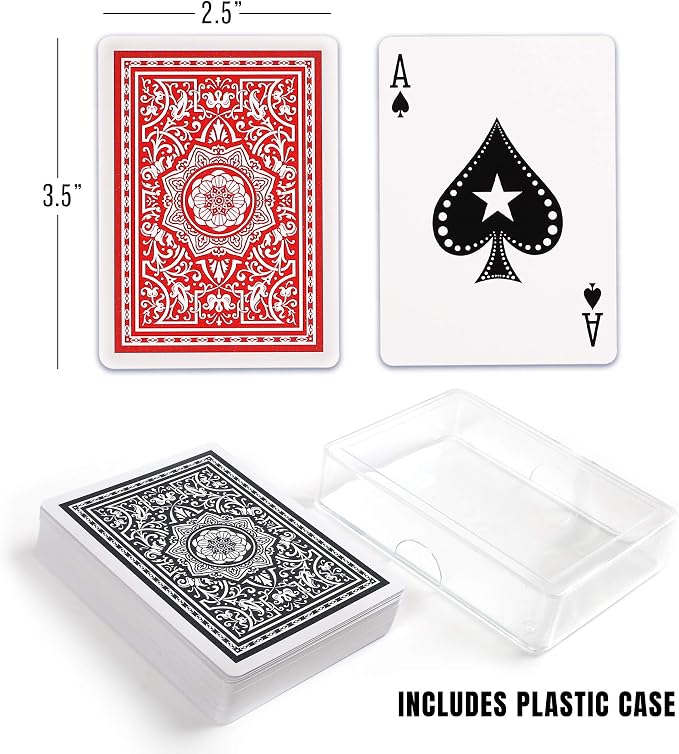 LotFancy Naipes de Plástico Impermeables, 2 Barajas, Tamaño Póker miniatura 3