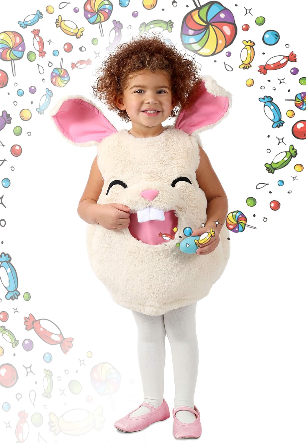 Rubies Child's Princess Paradise Feed Me Bunny Costume, White, X-Small/Small