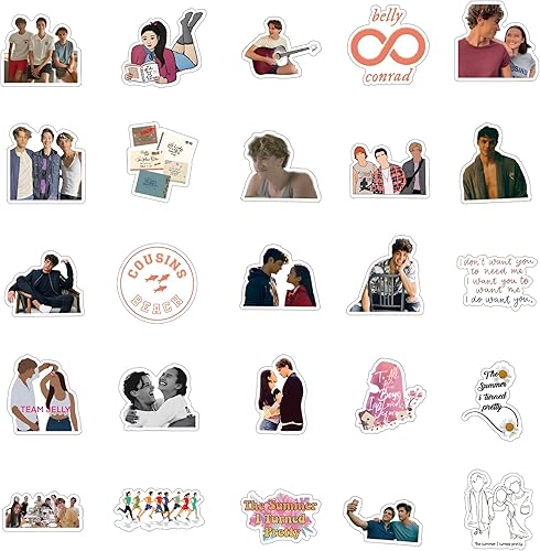 Miniatura 7 de 60 calcomanías de vinilo impermeables con diseño de The Summer I Turned Pretty Classic TV para adultos para fiestas de cumpleaños, regalos de