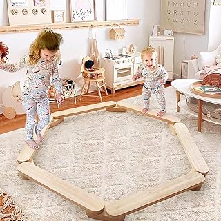 Saif handicrafts Balance Beam Stepping Stones Gymnastics Obstacle Course Balance Board Kids, Montessori Toy, Montessori Furniture, Montessori Wooden Furniture