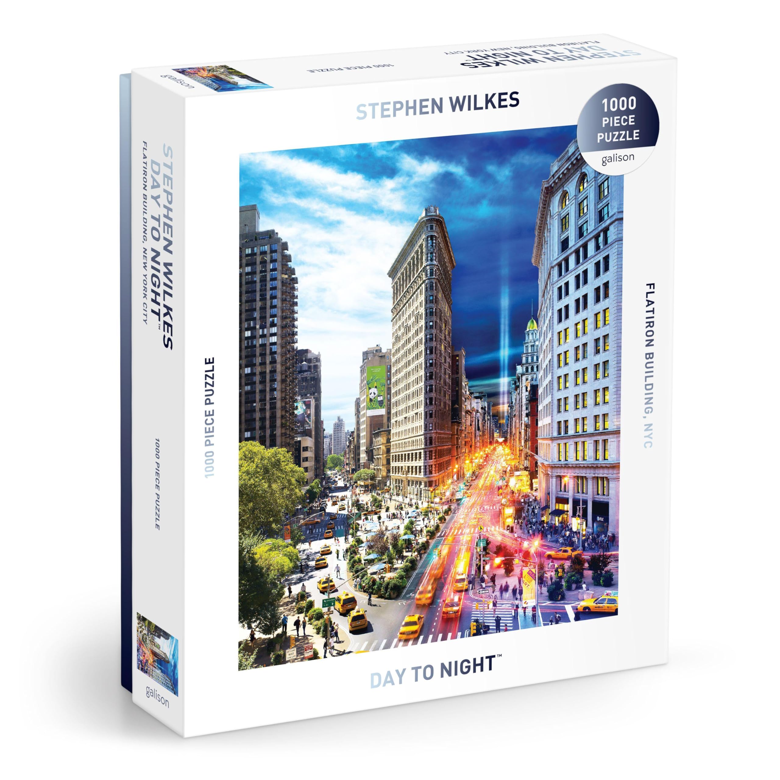 Galison Flatiron – 1000 Piece Stephen Wilkes Jigsaw Puzzle Featuring Beautiful Day To Night Photography Of Iconic NYC District