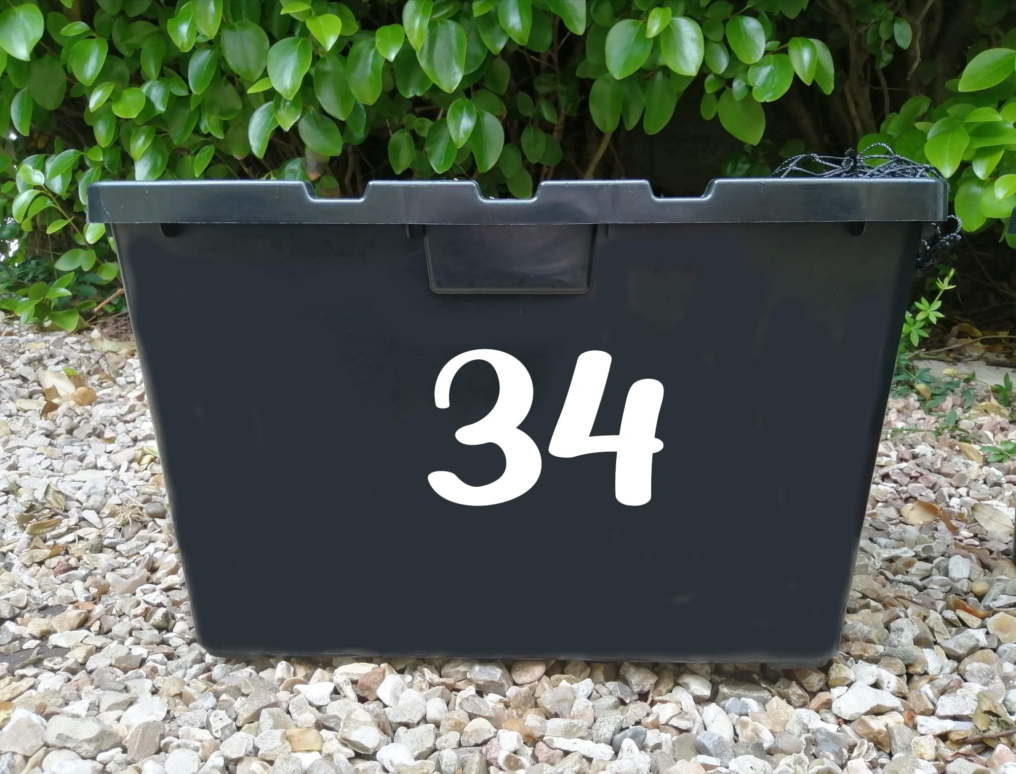 Pack of 4 House Number Wheelie Bin Stickers - Waterproof Decals - Easy-to-Apply - Recycling Boxes - Party Decorations (34) - Image 4