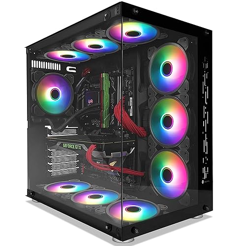 Miniatura 8 de EZDIY-FAB 120mm Computer Case Fan,Motherboard Aura Sync Fan,High Airflow,Speed Adjustable,ARGB Fan with Fan Hub and Remote-3 Pack