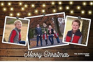 Personalized Holiday Christmas Photo Card Western Lights