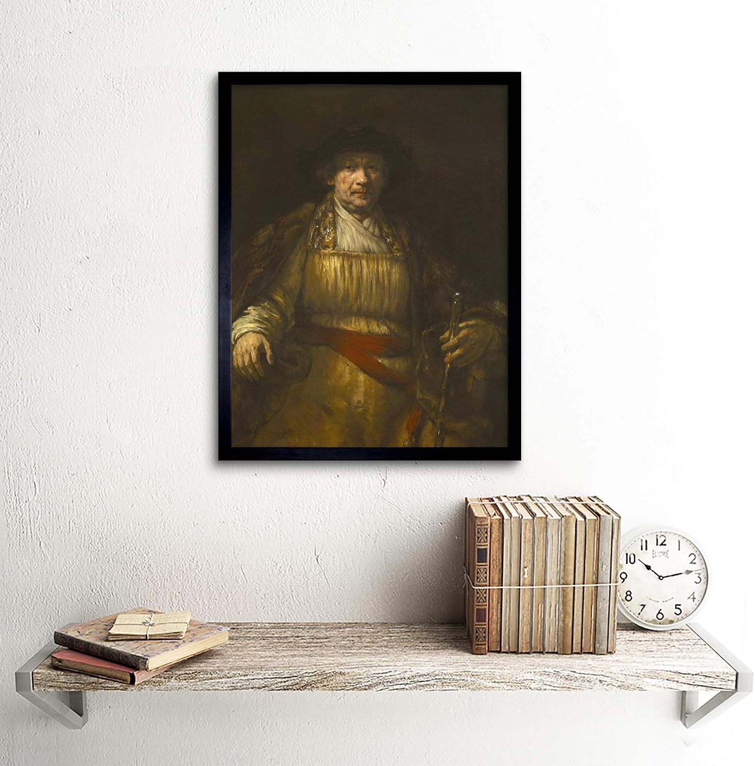 Rembrandt Zelfportret Art Print Framed Poster Wall Decor 12x16 inch