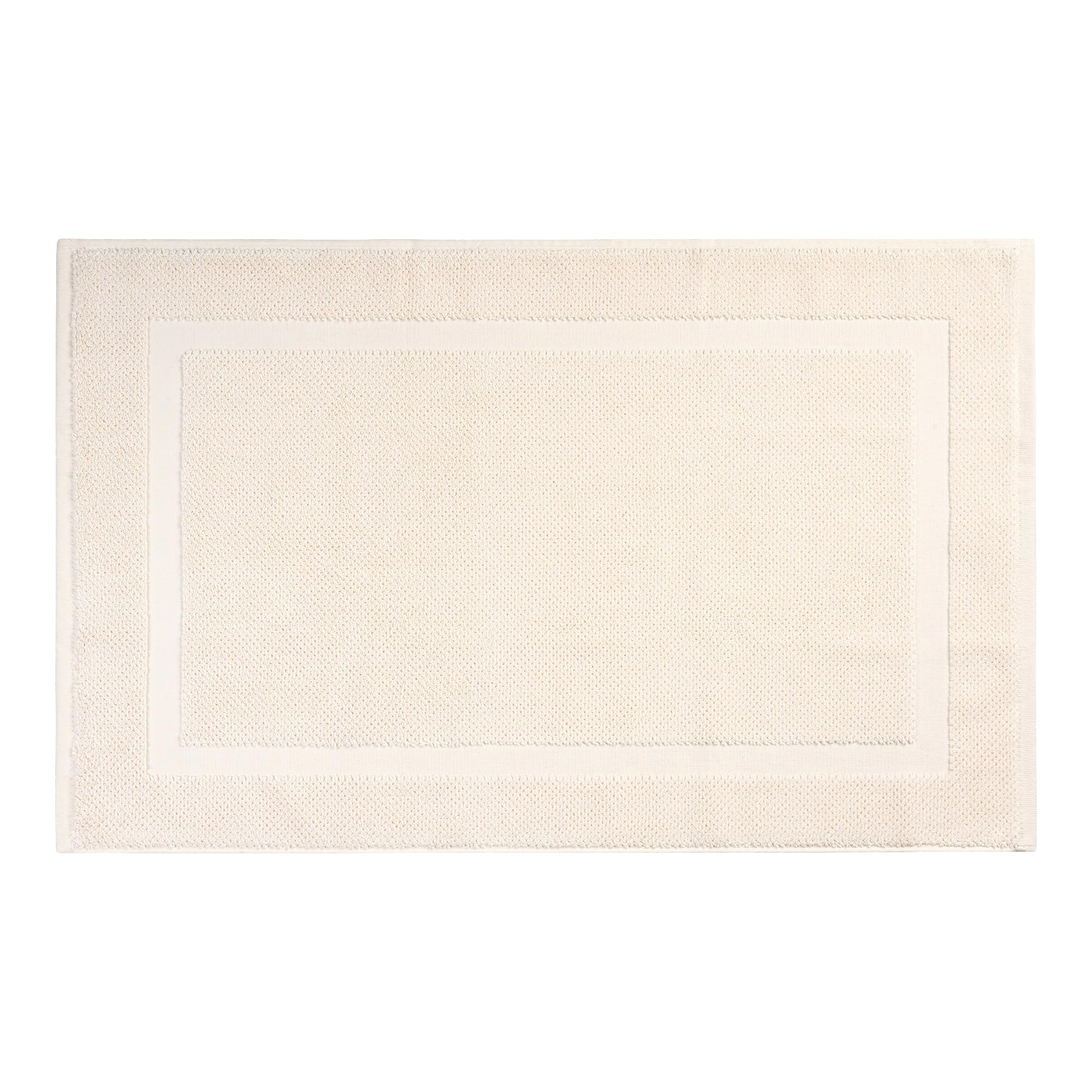herzbach home Premium badmat PURA | 50 x 70 cm set van 2 | 100% katoen | Badmat dubbelpak | Kleur: Beige