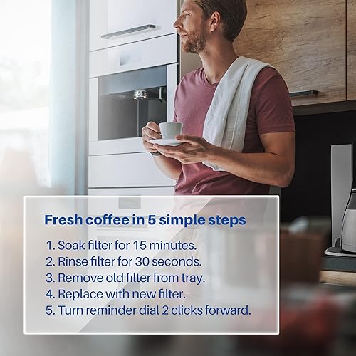 Miniatura 4 de K&J Mr. Coffee - Discos de filtro de agua de carbón – Paquete de 12 unidades de repuesto para la mayoría de cafeteras Mister