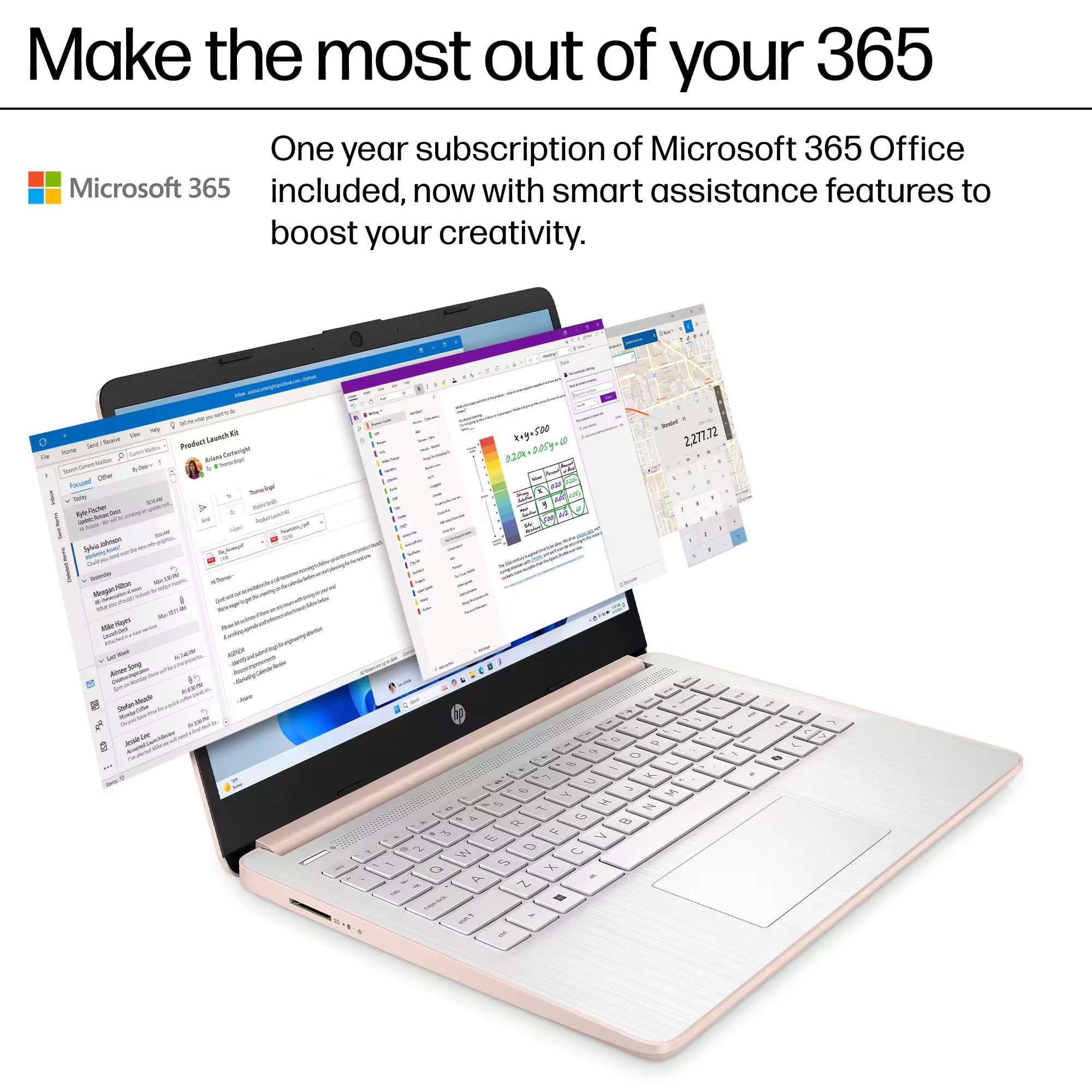 【2025モデル】HP ノートパソコン 14型 Office付 ローズゴールド Amazon.com: HP 14 Laptop Computer 2025 Ultra Light, AI Copilot