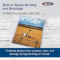 Vista 6 de BCW 8x10 Toploader Holder - 25 Count Rigid PVC, Non-Toxic, Crystal Clear Photocard Sleeves 8x10 Plastic Sleeves for Prints Hard Plastic Top
