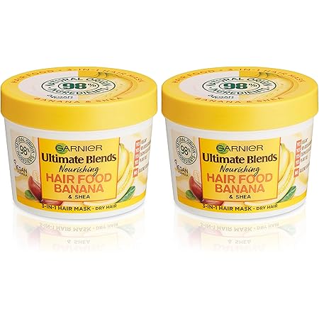 Garnier Ultimate Blends Hair Food Banana 3-in-1 Dry Hair Mask Treatment 390ml Dual Pack