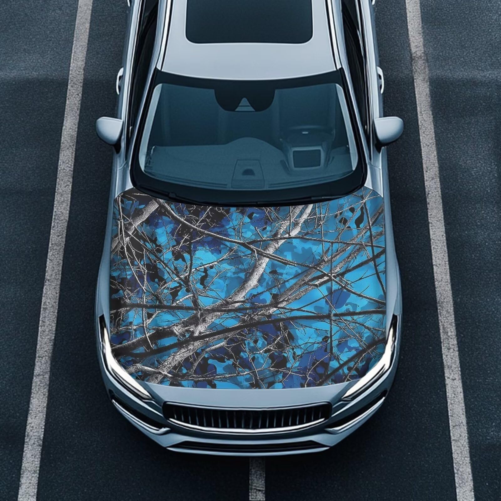 Renewold Car Hood Cover Camo Hunting Party Holiday Party Covers for Cars