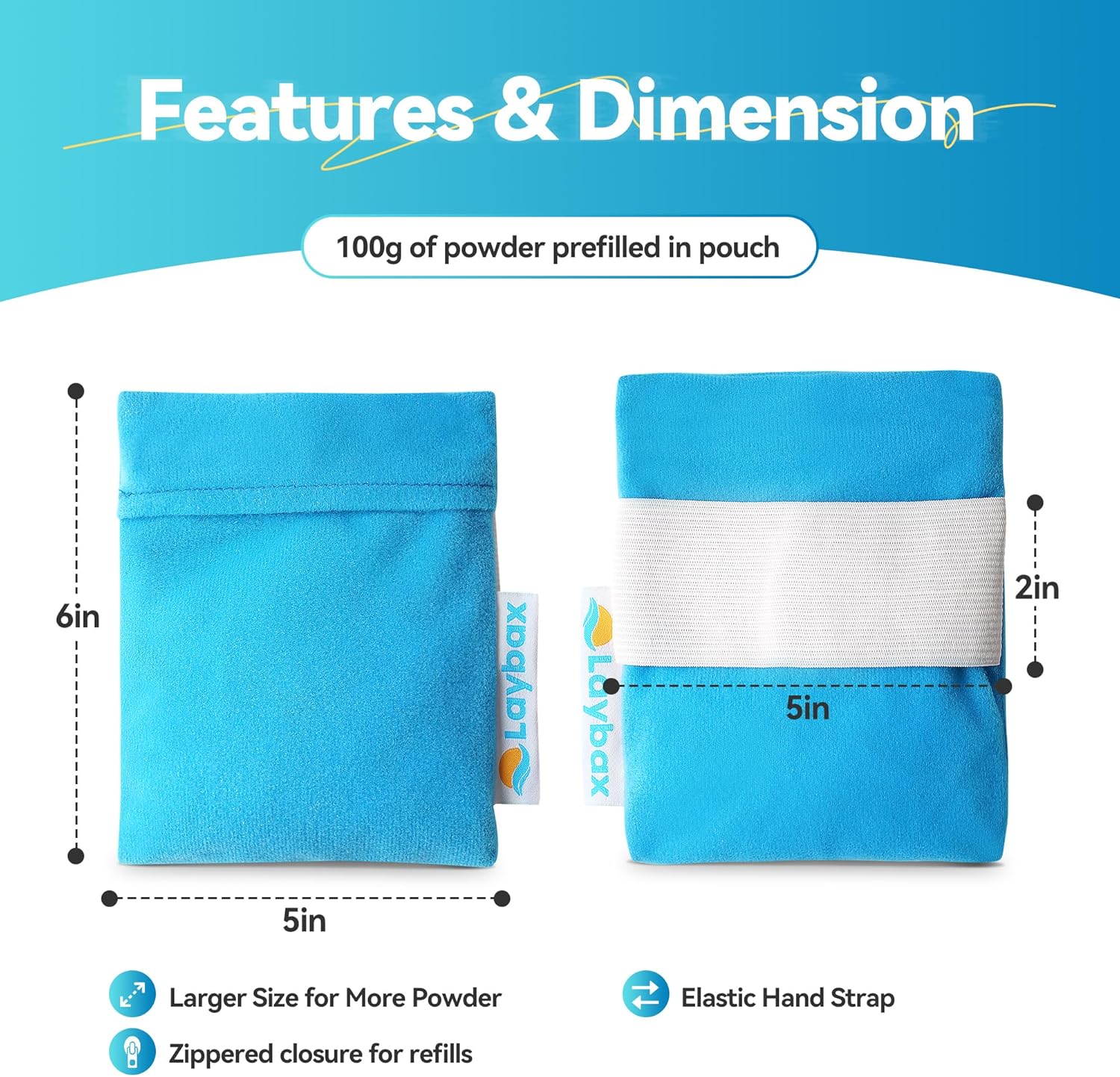 Sand Eraser 3-Pack- Refillable Sand Remover for Beach with Elastic Hand Strap for Families on Vacation, Large Size with Sliding Top Resealable Bag & Zipper Pouch, Only 3 Ingredients