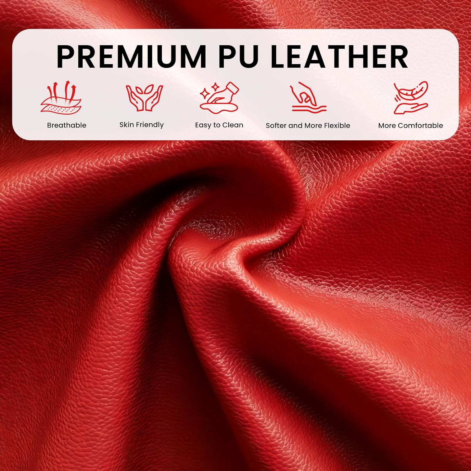 BLKMTY Massage Recliner Chair for Living Room, Single Sofa Recliner Adjustable Reading Chairs Modern Ergonomic Recliner Club Chair Home Theater Seating Massage Leather Lounge, Red