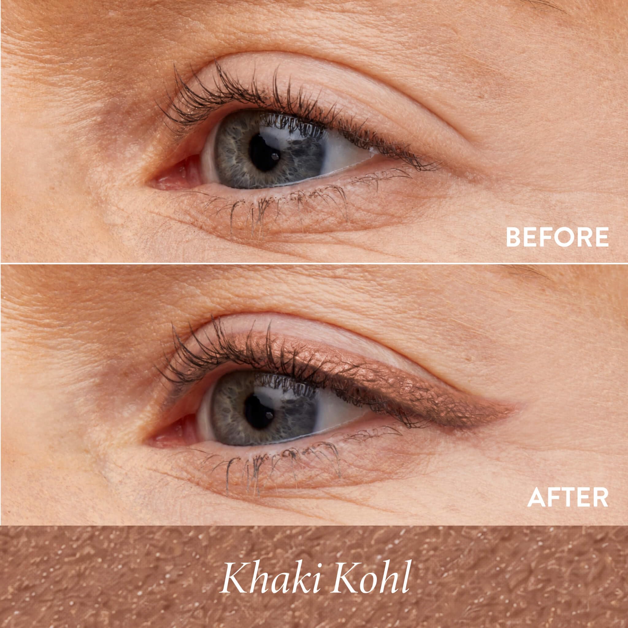 LAURA GELLER NEW YORK Kajal Longwear Kohl Eyeliner – Khaki Kohl – Koffein und Vitamin E – weiches und mischbares Futter – integrierter Spitzer