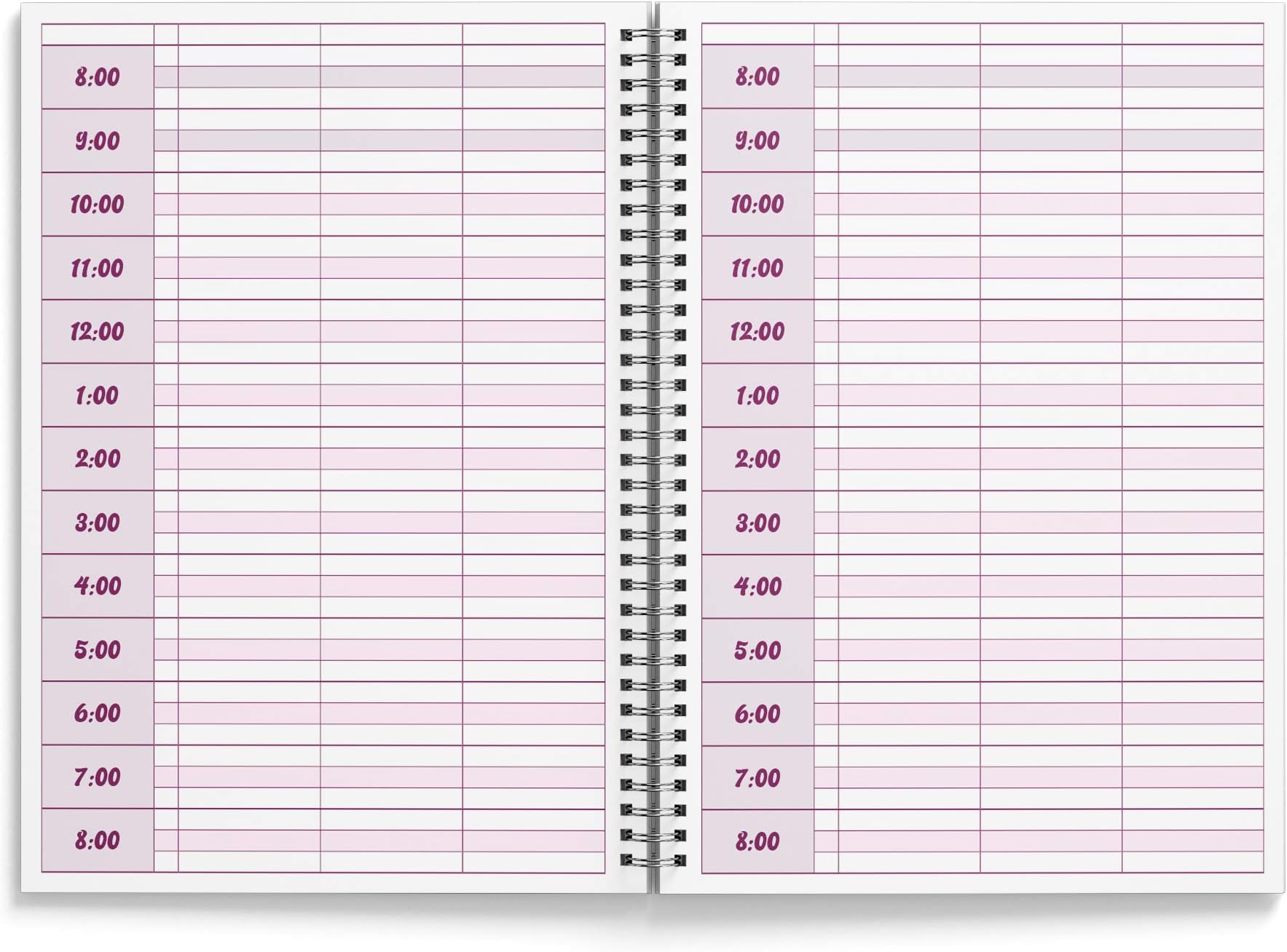 – Appointment Book 1 Year 52 Week Diary Beauty Salon Therapist Spa Nail Massage A5