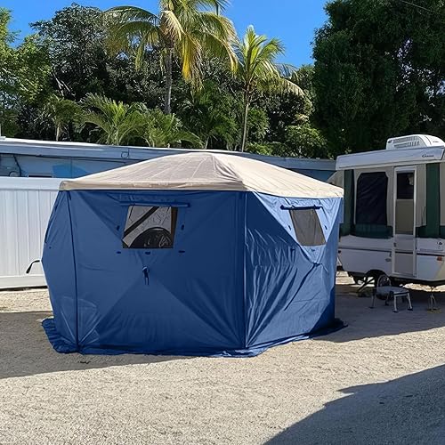 Miniatura 4 de Clam Accesorio de panel solar y de viento de ajuste rápido para Escape Sport Screen Shelter Tent con bolsa de transporte, solo accesorio