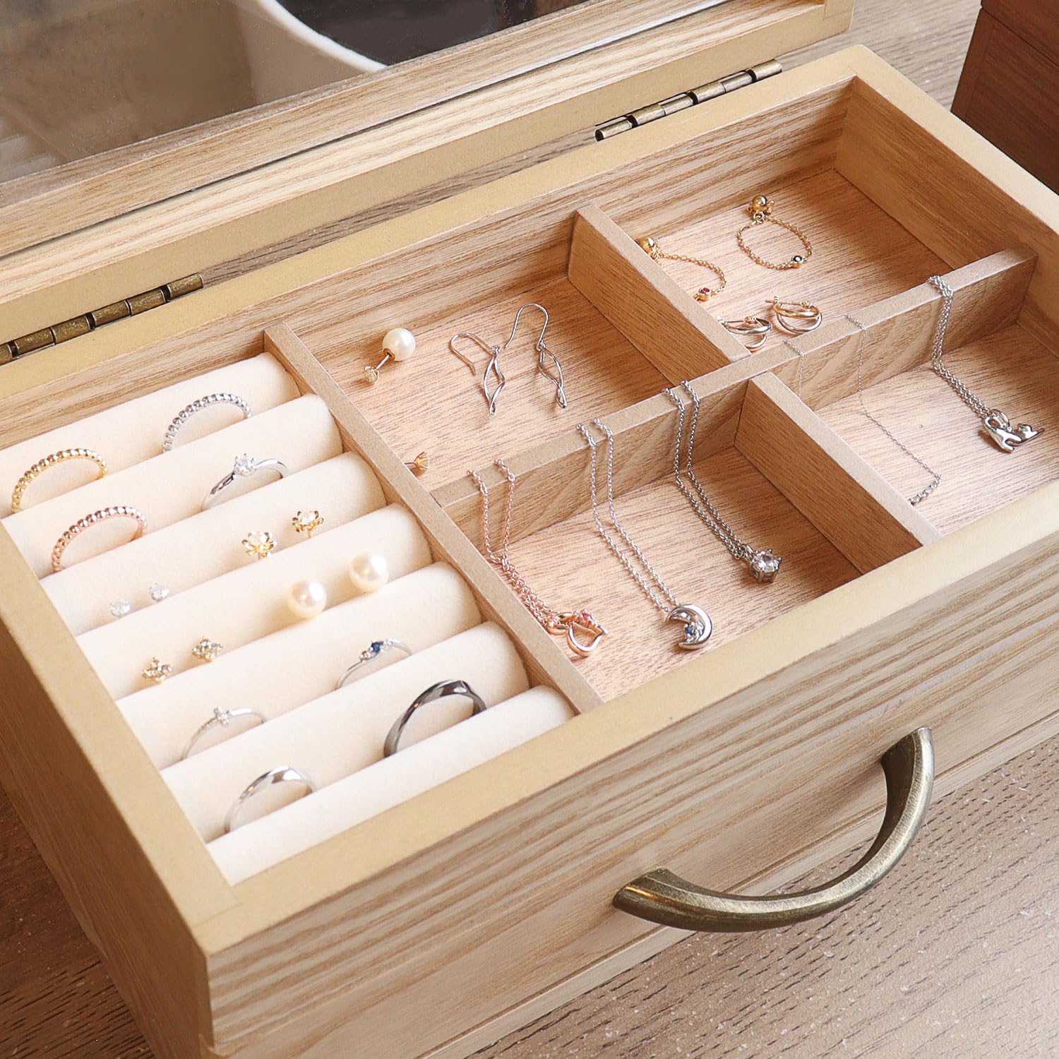 オーダー宝石　ジュエリーボックス　かりん　木箱 Amazon｜[シアーズ] Sears ジュエリーボックス 木製 宝石箱