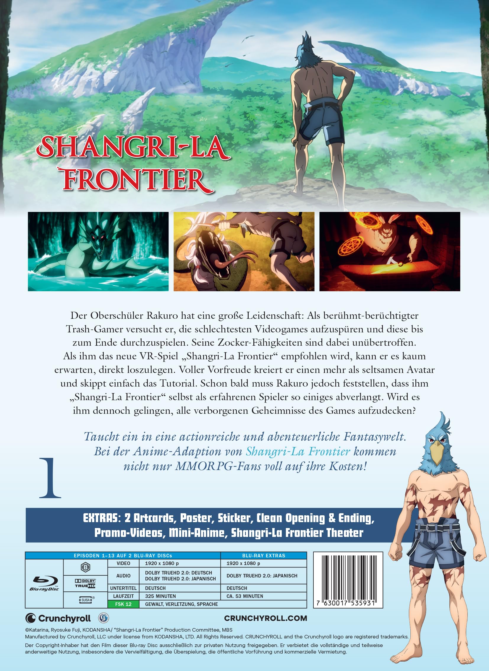 Shangri-La Frontier Staffel 1 Vol.1 Blu-ray mit Sammelschuber